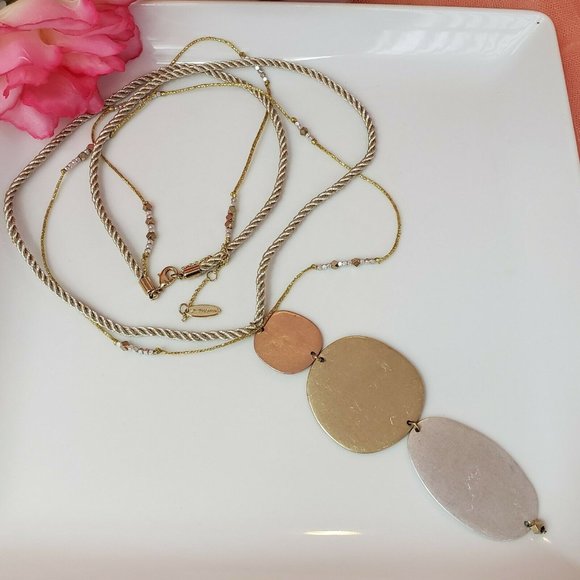 St. Thomas Gold Rope Necklace With Gold Tone Pendant - Picture 12 of 12